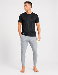 Спортивный комплект Dri-Fit Running футболка черная + штаны Aeroswift серые