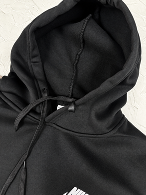 Мужской спортивный костюм Sportswear с начёсом - худи и штаны, чёрный m
