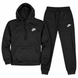 Мужской спортивный костюм Sportswear с начёсом - худи и штаны, чёрный m