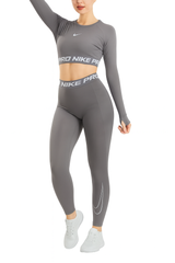 Женский тренировочный комплект Pro Training Dri-Fit, лонгслив и леггинсы, серый